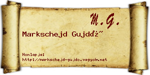 Markschejd Gujdó névjegykártya